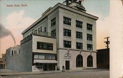 View of Bank Building Postcard