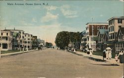 Main Avenue Ocean Grove, NJ Postcard Postcard Postcard