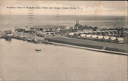 Birdseye View of Ross Pavilion, Tents and Ocean Ocean Grove, NJ Postcard Postcard Postcard