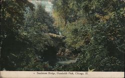 Sandstone Bridge, Humboldt Park Chicago, IL Postcard Postcard Postcard