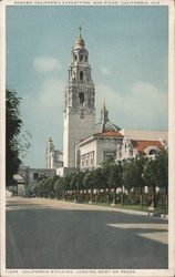 California Building, Looking West on Prado Postcard