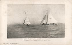 Yachting on Lake Okoboji Postcard