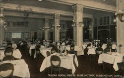 Dining Room, Hotel Burlington Postcard