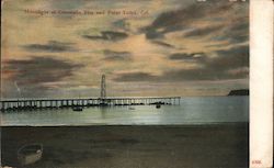 Moonlight at Coronado Pier Postcard