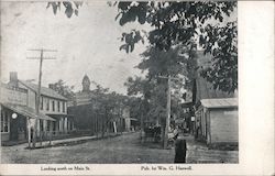 Looking North on Main Street Postcard