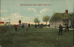 Golf at Country Club Atlantic City, NJ Postcard Postcard Postcard