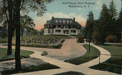 Staff House, State Hospital Postcard