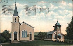 Catholic and Methodist Churches Haines Falls, NY Postcard Postcard Postcard