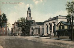 Elm Street View Springfield, MA Postcard Postcard Postcard