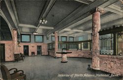 Interior of North Adams National Bank Massachusetts Postcard Postcard Postcard