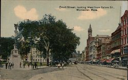 Front Street, Looking West from Salem St. Postcard