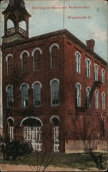 Fire Engine House and Mechanic Hall Postcard