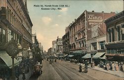 Main St. North from 12th St. Kansas City, MO Postcard Postcard Postcard