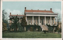 Old Plantation Villa St. Charles Street Postcard