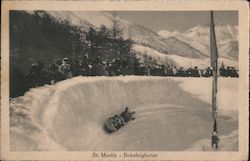 Saint Moritz Bobsleigh Run Switzerland Postcard Postcard Postcard