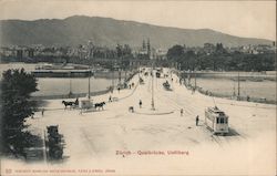 Zurich - Quaibrucke, Uetliberg Switzerland Postcard Postcard Postcard