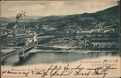 Aussig-Obersedlitz mit Schichts Seifenfabriken Postcard