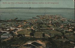 Bird's eye view of Panama City with National Institute in left foreground Postcard