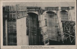 Arched wing wall, Gatun Locks Postcard