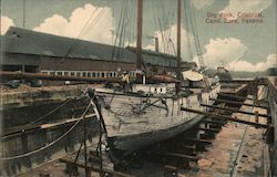 Dry dock, Cristobal, Canal Zone, Panama Postcard