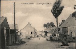 La Suze (Sarthe) - Faubourg Saint-Miguel Postcard