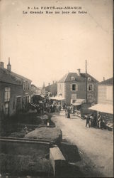 La Grande Rue un Jour de Foire Laferté-sur-Amance, France Postcard Postcard Postcard