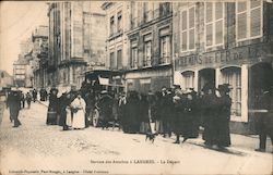 Le Depart, Service des Autobus Langres, France Postcard Postcard Postcard