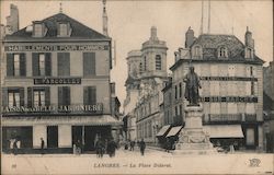 La Place Diderot Langres, France Postcard Postcard Postcard