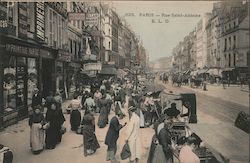 Rue Saint-Antoinne Paris, France Postcard Postcard Postcard