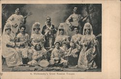 A. Wolkowsky's Great Russian Troupe Postcard Postcard Postcard