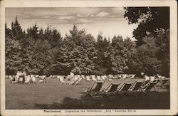 Marienbad. Liegewiese des Hohenhotel Postcard