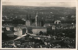 The castle seen from the outlooking tower prague, Czech Republic Eastern Europe Postcard Postcard Postcard