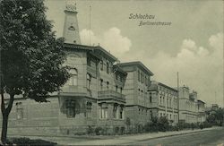 Schlochau - Berliner Strasse Poland Eastern Europe Postcard Postcard Postcard