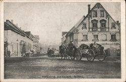 A Row of Jewish Furniture Movers in Mitau Courland, Russia Postcard Postcard Postcard