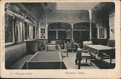 Smoking Room First Class Aboard The "Princess Irene" Geestemunde, Germany Postcard Postcard Postcard