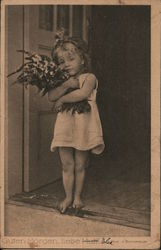 Girl holding flowers: "Good morning, dear Mother" Germany Postcard Postcard Postcard