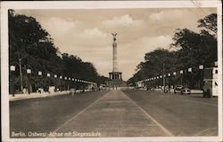 Berlin. Ostwest-Achse mit Siegessäule. Postcard