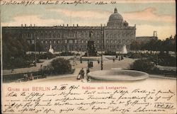 Greetings from Berlin - Castle with Pleasure Garden Postcard