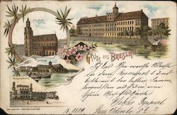 Greetings from Breslau Germany Postcard Postcard Postcard