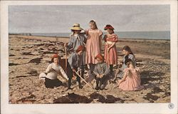 Group of children at the beach Germany Postcard Postcard Postcard