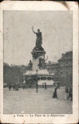 Republic Square, Paris Postcard