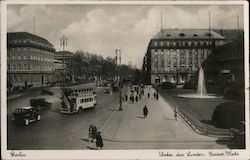 Unter den Linden, Paris Platz Postcard