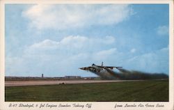 Stratojet 6-Jet Engine Bomber Taking Off Lincoln Air Force Base, NE Postcard Postcard Postcard