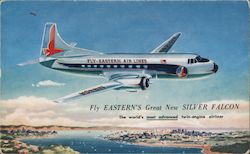 Fly Eastern's Great New Silver Falcon Postcard