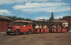 Tour Trains Meet the Washington Island Wisconsin Ferry Postcard