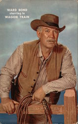 Ward Bond Starring in Wagon Train Actors Postcard Postcard Postcard