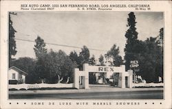 Rex Auto Camp Los Angeles, CA Postcard Postcard Postcard