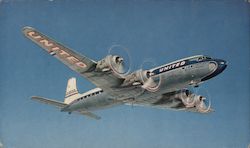 United Air Lines' Great New DC-7 Mainliners Postcard