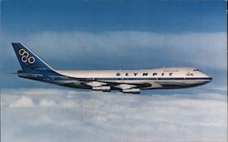 Opympic Airways Boeing 147-2007 Jumbo Jet Aircraft Postcard Postcard Postcard