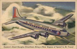 Eastern's Giant Douglas Silverliners Bring a New Degree of Speed to Air Travel Aircraft Postcard Postcard Postcard